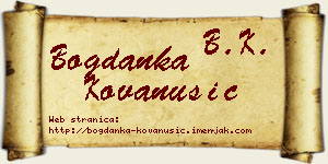Bogdanka Kovanušić vizit kartica